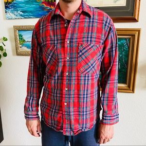 Vintage 90’s Big Mac Red Plaid Flannel Shirt, M